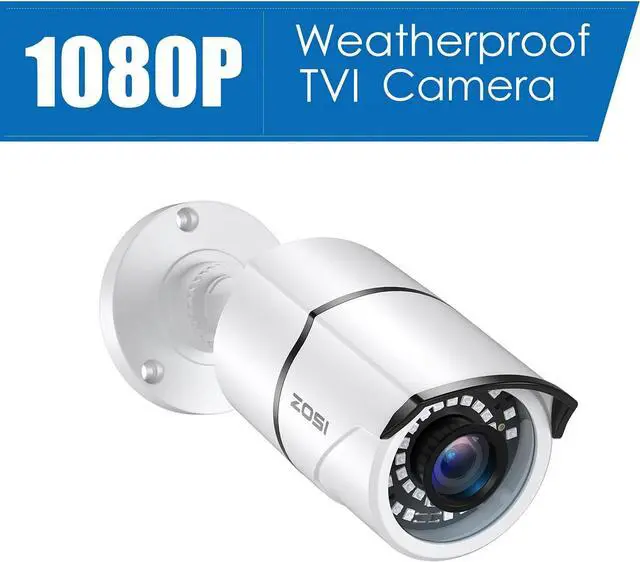 Alt view image 2 of 7 - ZOSI 4 Pack 2MP 1080p HD-TVI Home Security Camera Outdoor Indoor 1920TVL, 36PCS LEDs, Night Vision, Weatherproof Surveillance CCTV Bullet Camera
