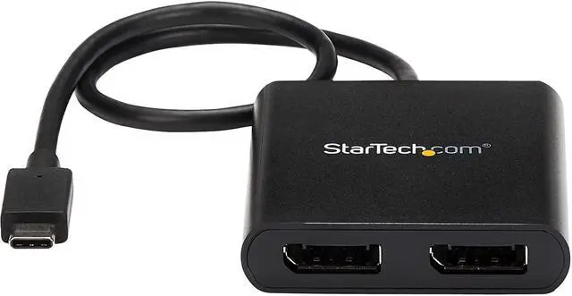 Alt view image 3 of 7 - com 2-Port Multi Monitor Adapter - USB-C to 2x DisplayPort 1.2 Video Splitter - USB Type-C to DP MST Hub - Dual 4K 30Hz or 1080p 60Hz - Thunderbolt 3 Compatible - Windows Only (MSTCDP122DP)