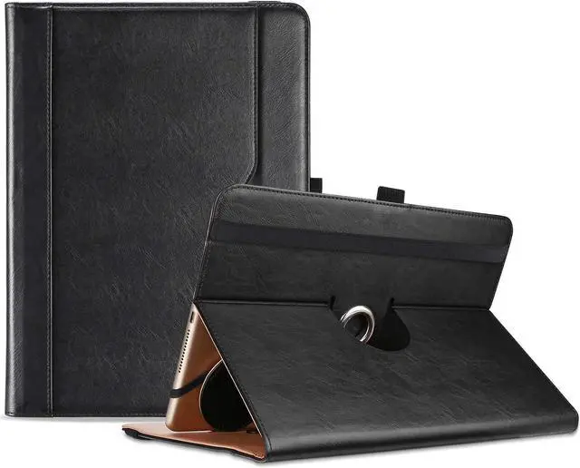 Main image of 9-10.1 Inch Universal Tablet Case Protective Cover Stand Folio Case for 9 10 10.1 Inch Android Touchscreen Tablet with 360 Degree Rotatable Kickstand and Multiple Viewing Angles -Black