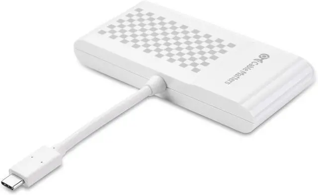 Alt view image 2 of 7 - USB C Multiport Adapter (USB C Dock with USBC to HDMI or USBC to VGA) USB3.0 and Ethernet White Thunderbolt 4 / USB4 / Thunderbolt 3 Port Compatible with MacBook Pro  XPS