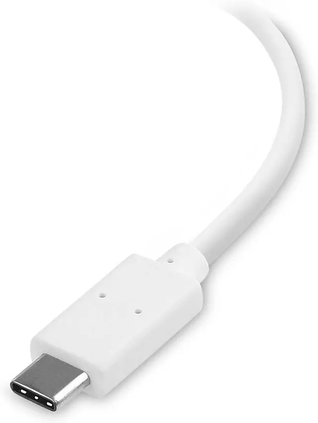 Alt view image 3 of 7 - USB C Multiport Adapter (USB C Dock with USBC to HDMI or USBC to VGA) USB3.0 and Ethernet White Thunderbolt 4 / USB4 / Thunderbolt 3 Port Compatible with MacBook Pro  XPS