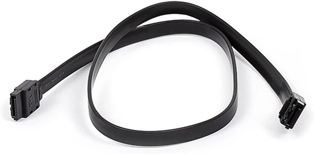 Main image of Monoprice 108779 SATA 6Gbps 24-Inch Cable with Locking Latch, Black