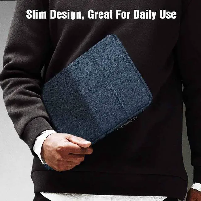 Alt view image 7 of 7 - 9-11 Tablet Sleeve Bag for iPad 11-inch A16 2025 iPad 10th Gen. 10.9 iPad 10.2 iPad Air 11 Inch/5th/4th Gen. 10.9 Galaxy Tab A9 Plus 11 Protective Bag Fit Smart Keyboard Dusty Blue