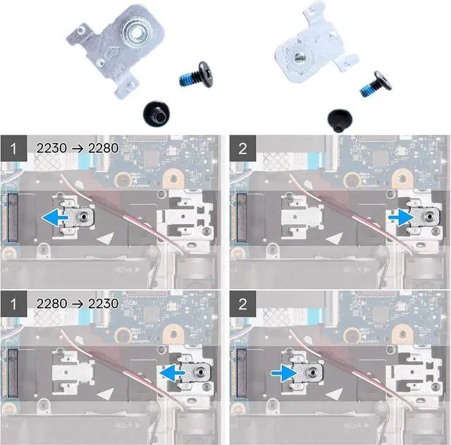 Alt view image 2 of 5 - 2nd Second Slot M.2 SSD Support Bracket Metal Mounting MHKK8 0MHKK8 for Dell Alienware M15 Ryzen Edition R5 M15 R6 2021