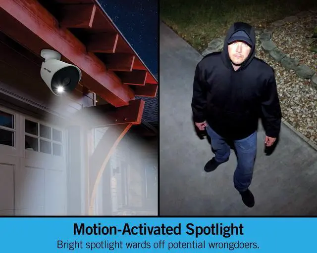 Alt view image 2 of 7 - Night Owl 1080p HD Wired Indoor/Outdoor Add-On Cameras with Built-in Motion-Activated Spotlights, 100 ft. of Night Vision, Wide Viewing Angle and Color Night Vision (2-Pack)