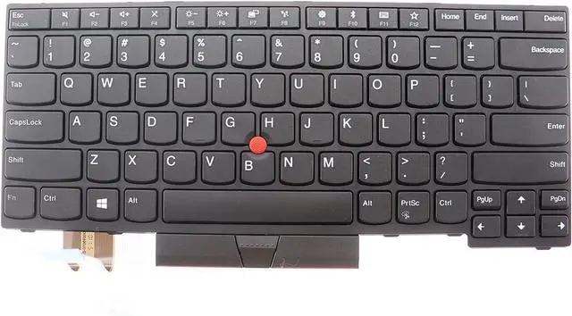 Main image of LeFix US Non-Backlit Keyboard with Mouse Cap Replacement Compatible with Lenovo Thinkpad E480 E485 E490 E495 |T480s T490 T495|L480 L380 L390,Black Color,