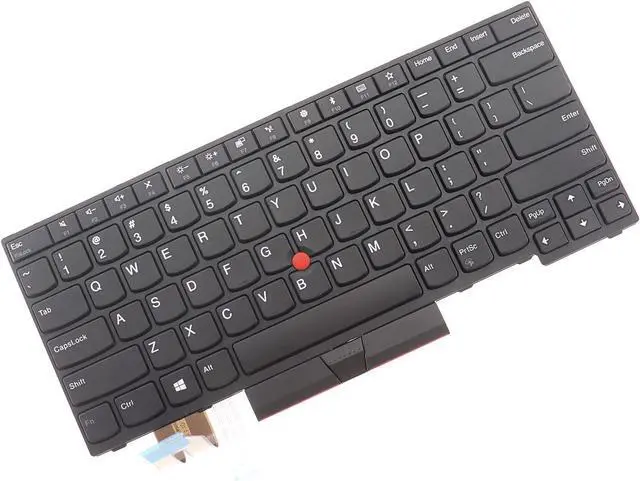 Alt view image 2 of 6 - LeFix US Non-Backlit Keyboard with Mouse Cap Replacement Compatible with Lenovo Thinkpad E480 E485 E490 E495 |T480s T490 T495|L480 L380 L390,Black Color,