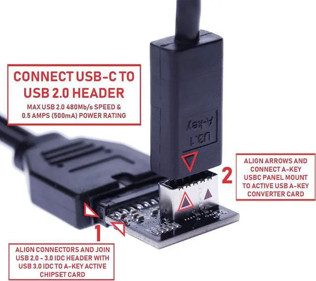 Alt view image 3 of 7 - USB 2.0 to USB 3.0/3.1 Upgrade Adapter Noise Reduction Shielded 26 cm Backed by 1-Year Warranty
