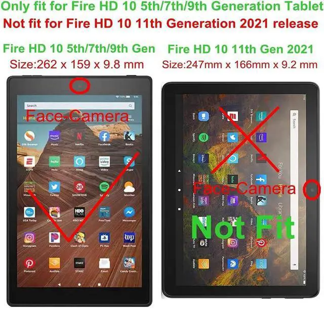 Alt view image 2 of 7 - Folio Case Cover for 10.1 Fire HD 10 Tablet (Previous 9th / 7th / 5th Generation 2019/2017 /2015 Release) (BlueSky)