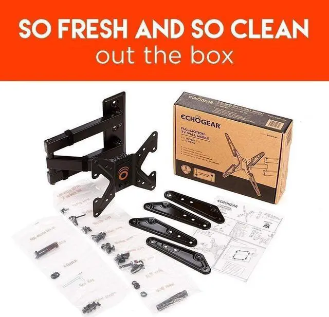 Alt view image 4 of 7 - SleekStud Swivel Full Motion TV Wall Mount Bracket for 26-58 Inch TVs  Extend and Tilt Your TV - Easy Single Stud Install