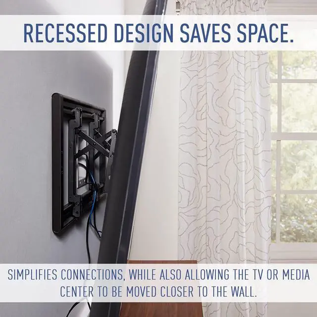 Alt view image 4 of 7 - In Wall TV Power Kit, TV Outlet Box Supports 5.1 Speaker System, TV Outlet Wall Kit to Hide Cords, Recessed TV Outlet Design Saves Space and Works with All Plugs, White, CPS306WV1