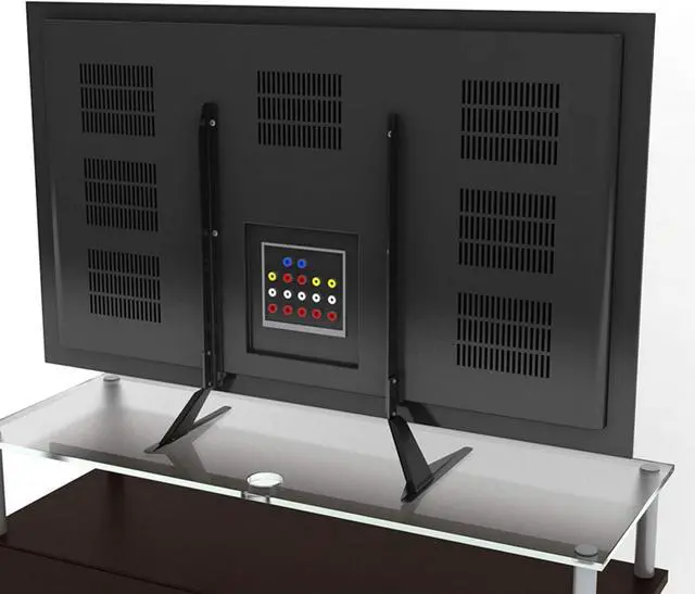 Alt view image 5 of 6 - Atlantic Table Top TV Stand - Universal Adjustable Table Top TV Stand, Adjust Height, Base Mount for Flat Screen TV up to 42 inch and 66 lbs, PN 63607103 in Black