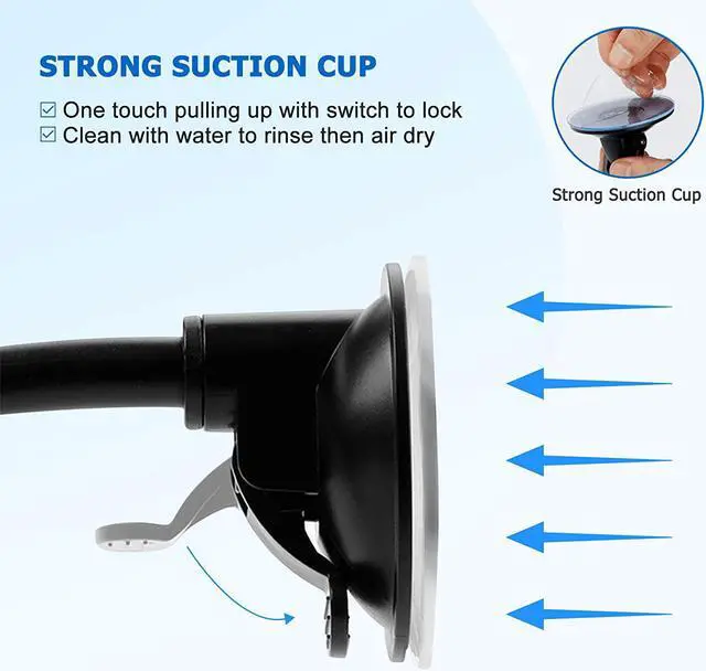 Alt view image 6 of 7 - Car Phone Holder Mount 3-in-1 Universal Cell Phone Holder Car Air Vent Holder Dashboard Mount Windshield Mount Fit for iPhone 16 15 14 13 Pro Max  S24 S23 LG  and More