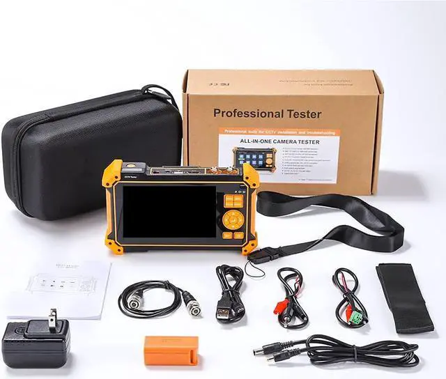 Alt view image 6 of 6 - WSDCAM 5 inch TFT-LCD Screen CCTV Camera Tester Monitor Support 4K 8MP CVI TVI AHD SDI CVBS Analog Camera, Support HDMI in VGA in PTZ Control/DC12V Power Output/UTP Cable Tester, 3200-Plus