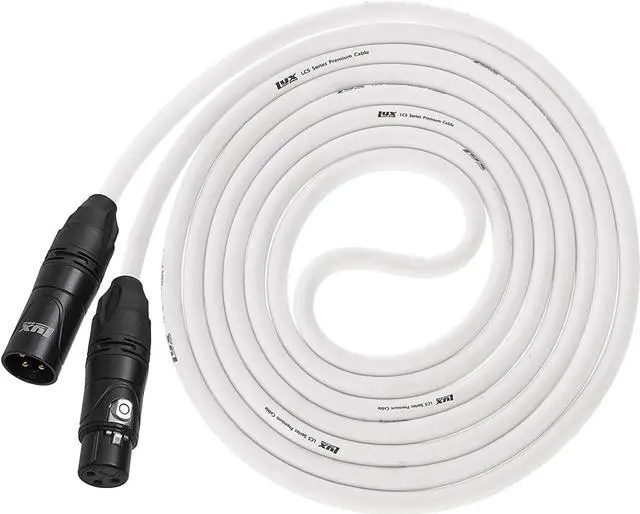 Alt view image 2 of 4 - LyxPro Balanced XLR Cable 30 ft Microphone Cable, Powered Speakers , White