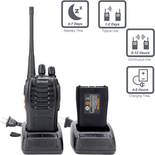 Alt view image 4 of 7 - Long Range Walkie Talkies Rechargeable Two-Way Radios with Earpiece, Walkie Talkies for Adults 16-Channel UHF 400-470MHz (Pack of 6)