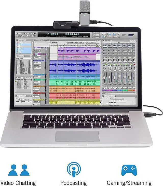 Alt view image 2 of 6 - Samson SAGOMIC Go Mic Portable USB Condenser Microphone,White