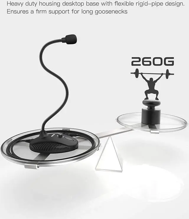 Alt view image 4 of 7 - USB Computer Microphone, Plug &Play Desktop Condenser PC Laptop Mic,Mute Button with LED Indicator, Compatible with Windows/Mac, Ideal for YouTube,Zoom,Recording,Twitch Games(K054)