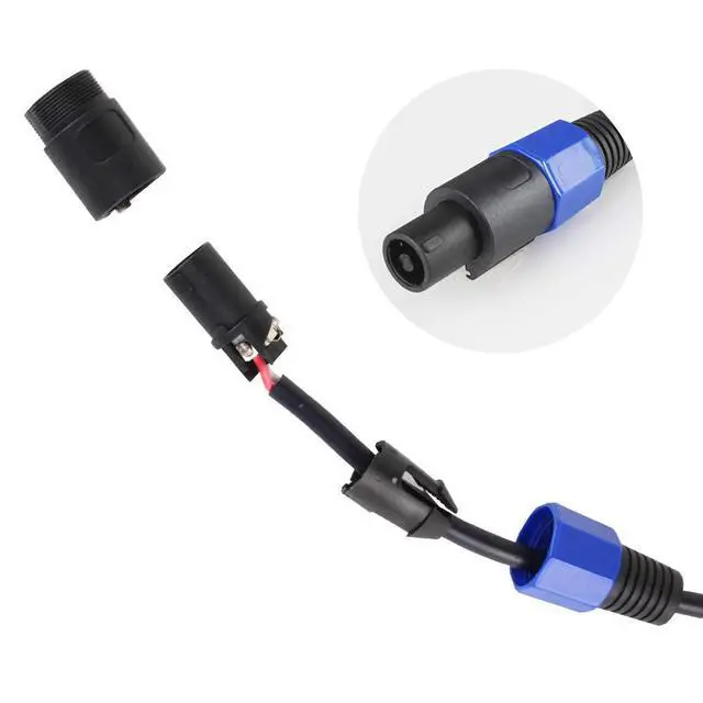 Alt view image 3 of 7 - Pack of 4 10 Feet SpeakOn to XLR Female Cable - 4pcs 10ft. Pro Stage 3 Pole Microphone Mic Wire - Audio Jack Speak-On Type Plug to 3 Pin XLR Cables with Twist Lock (4 Pack)