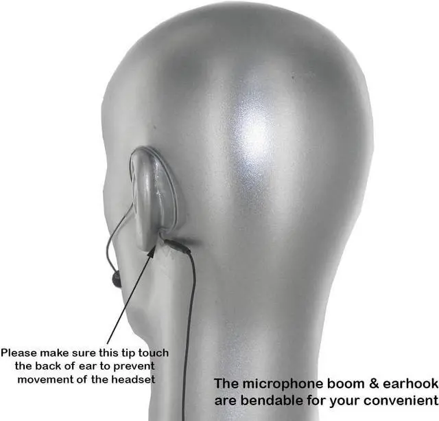 Alt view image 2 of 3 - Av-jefes Avl-630-sh4 Earhook Headset Mic for Shure Wireless Microphone System