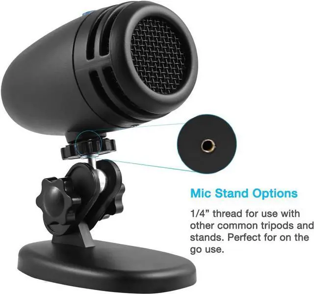 Alt view image 4 of 7 - Cyber Acoustics USB Microphone - Directional USB Mic with Mute Button - Perfect for Eduction, Work at Home or Gaming Mic - Compatible with PC and Mac (CVL-2005)