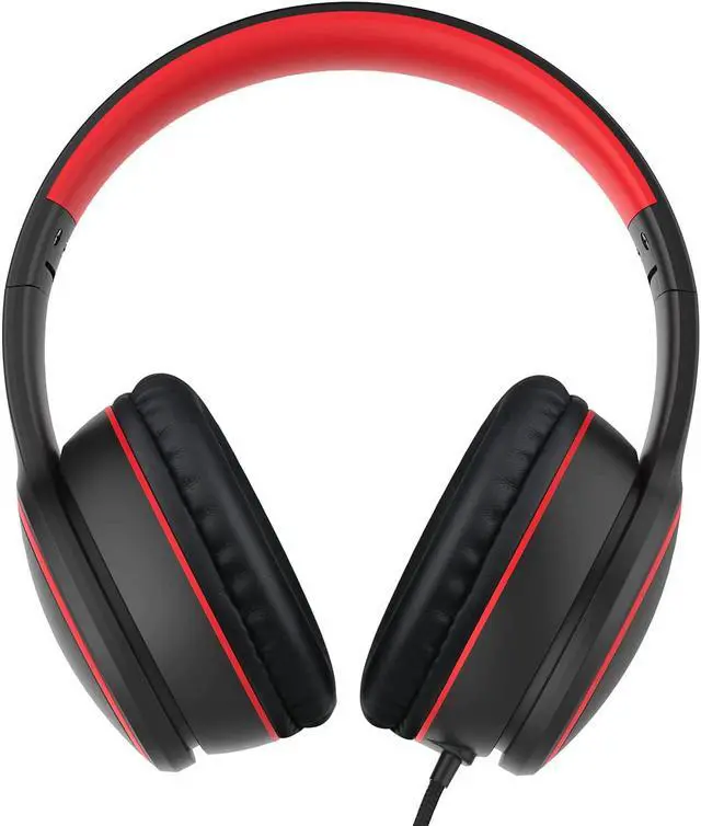 Alt view image 2 of 7 - R10 On-Ear Headphones with Microphone Lightweight Folding Stereo Bass Headphones with 1.5M No-Tangle Cord Portable Wired Headphones for Smartphone Tablet Computer MP3 / 4 (Black)