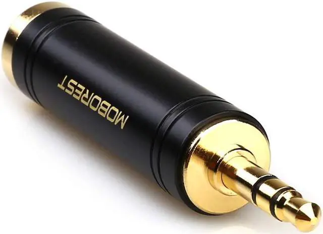 Alt view image 5 of 7 - 3.5mm to 1/4 Stereo Pure Copper Adapter 1/8 (3.5mm) Male Plug to 1/4 (6.35mm) Jack Female Socket Adapter for Headphone Amp Adapte Black -1PCS