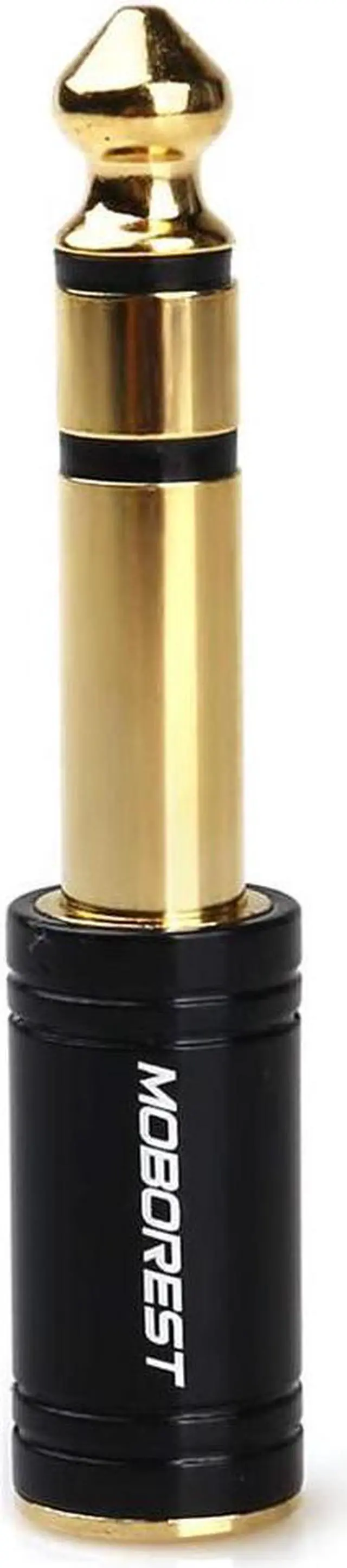 Alt view image 2 of 7 - 1/4 (6.35mm) Male TRS Plug to 1/8 (3.5mm) Female Socket Stereo Audio Jack Pure Copper Adapter for Headphone Amp Adapte - Black 1PCS
