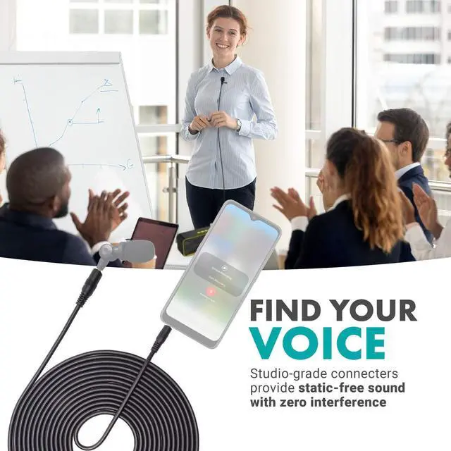 Alt view image 5 of 7 - MC10 3.5mm Audio Cable - 3.5mm TRS Female to Male 10ft Extension Cord for Microphones Headphones and More