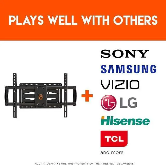 Alt view image 4 of 7 - Full Motion Articulating TV Wall Mount Bracket for TVs Up to 75" - Extends from The Wall 16" with Smooth Swivel & Tilt - Simple 3-Step Install