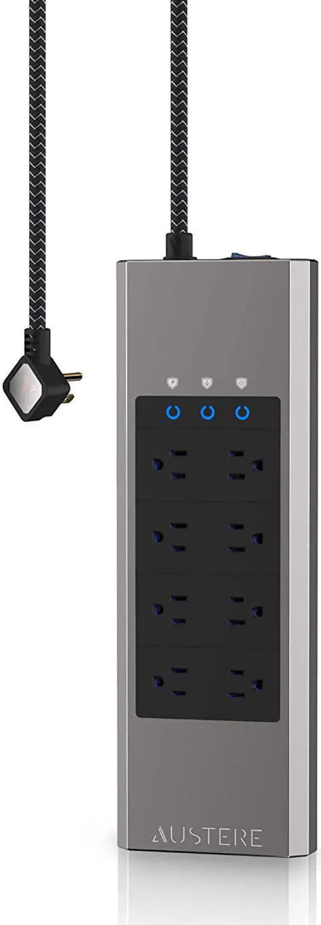 Alt view image 5 of 7 - SAMSUNG 65-Inch Class Neo QLED 8K QN800B Series Mini LEDs Quantum HDR 32x Smart TV with Alexa Built-in with an Austere 7S-PS8-US1 VII-Series 8 Outlet Power w/Omniport USB (2022)