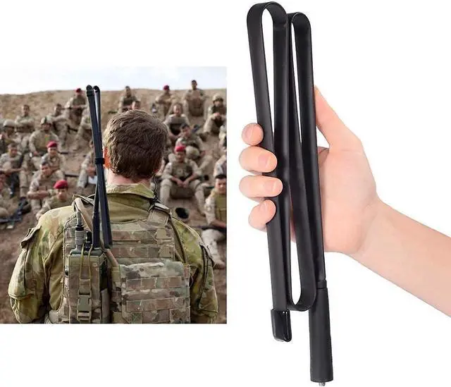 Alt view image 6 of 7 - Bingfu Dual Band VHF UHF 136-520MHz 42.5 inch Foldable CS Tactical SMA Female Ham Radio Antenna for Kenwood Wouxun Baofeng BF-F8HP UV-5R UV-82 BF-888S GT-3 Handheld Ham Two Way Radio Walkie Talkie