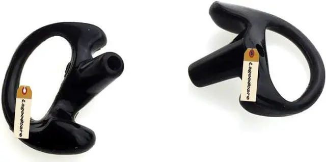 Alt view image 4 of 7 - Lsgoodcare 20Pcs Replacement Earmold Earbud Right Ear for Two Way Radio Acoustic Coil Tube Earpiece - Silicone Walkie Talkie Earmould Ear Buds Black Medium Soft Ear Piece