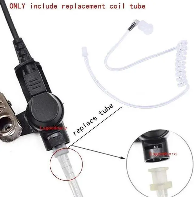 Alt view image 6 of 7 - Lsgoodcare 20Pcs Replacement Covert Acoustic Air Coil Audio Tube Earbuds Compatible for Motorola Kenwood Icom Yaesu Two Way Radio Earpiece