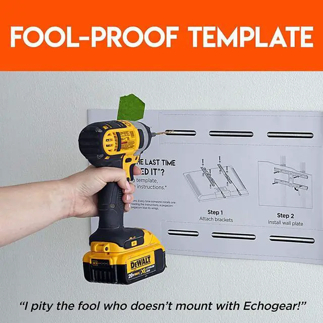 Alt view image 5 of 7 - Wall Mount Bracket for TVs Up to 90" - Low Profile Design Holds TV Only 2.25" from Wall - Fast Install with Template & You Can Level After Mounting - Pull Strings for Easy Cable Access