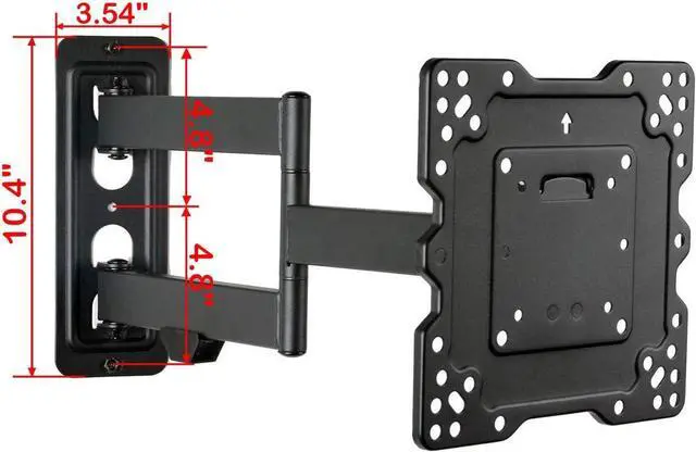 Alt view image 7 of 7 - VideoSecu ML531BE2 TV Wall Mount kit with Free Magnetic Stud Finder and HDMI Cable for Most 26-55 TV and New LED UHD TV up to 60 inch 400x400 Full Motion with 20 inch Articulating Arm WT8
