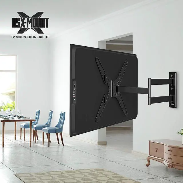 Alt view image 6 of 6 - USX MOUNT Full Motion TV Wall Mount Fits for Most 26-55 Inch TVs 24" Extension Arm with Swivel Articulating Arm Rotation & Tilt, Corner Center Design TV Mount Bracket MAX VESA 400x400mm and 88lbs