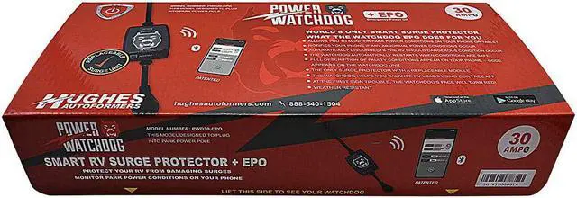Alt view image 5 of 5 - PWD30EPO, Bluetooth Surge Protector with Auto Shutoff, 30 Amp, Portable