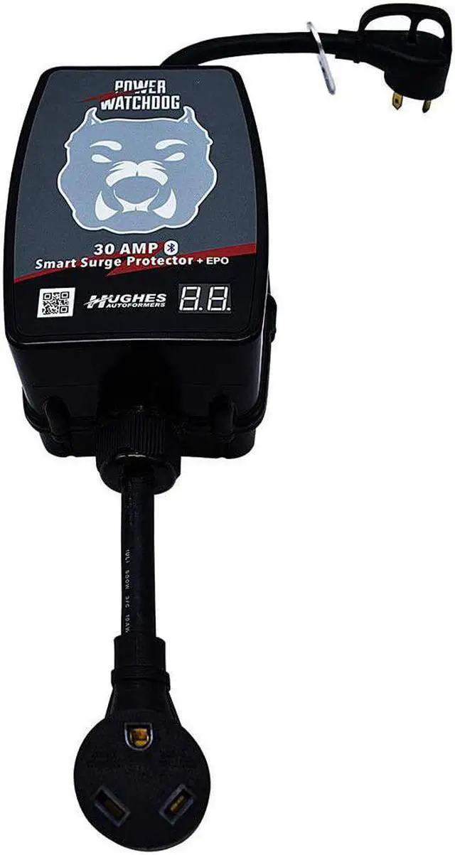 Alt view image 3 of 5 - PWD30EPO, Bluetooth Surge Protector with Auto Shutoff, 30 Amp, Portable