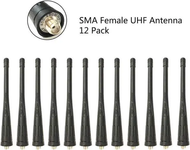 Alt view image 2 of 2 - UHF 400-470 Mhz Antenna SMA Female Antenna for Two Way Radio Compatiable with Baofeng BF-888S Arcshell AR-5 777s Retevis H-777 Two-Way Radio (12 Pack)