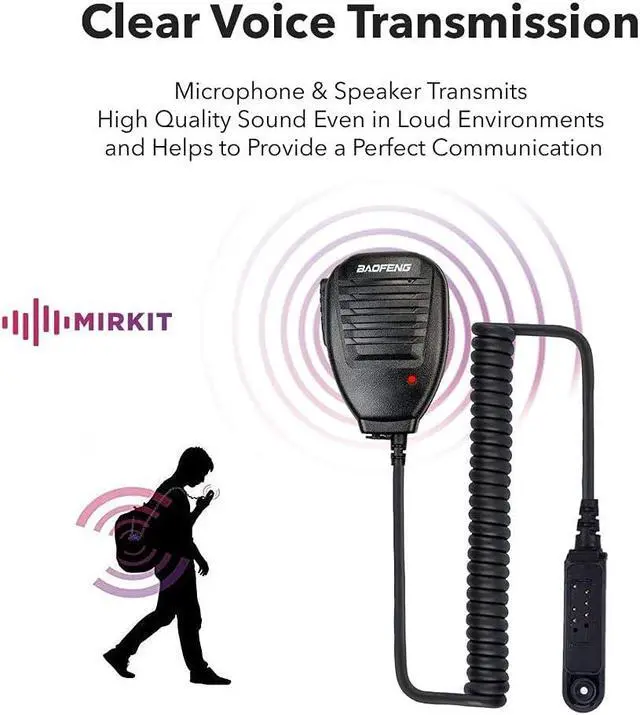 Alt view image 7 of 7 - MIRKIT 7 in 1 FTDI USB Programming Cable & Baofeng Accessories Set with Mic & Acoustic Tube Earpiece