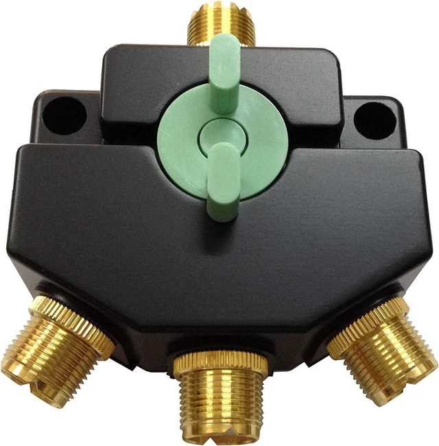 Alt view image 2 of 3 - TW-103 3 Position Coaxial Switch for 144/440MHz HAM CB or HF/VHF/UHF Radio UHF Female (SO-239) Connector Plated Golden
