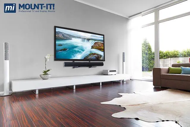 Alt view image 4 of 7 - Mount-It TV Wall Mount Shelf Bracket Under TV for Cable Box, DVD Player, Stereo AV Components Shelf,Black