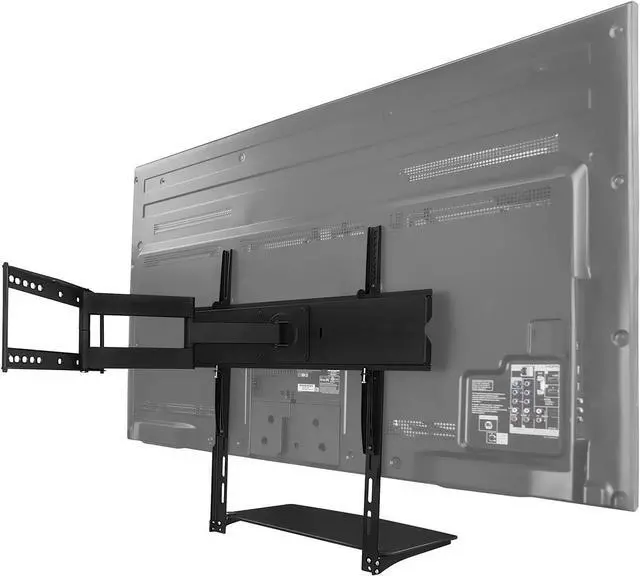 Alt view image 5 of 7 - Mount-It TV Wall Mount Shelf Bracket Under TV for Cable Box, DVD Player, Stereo AV Components Shelf,Black