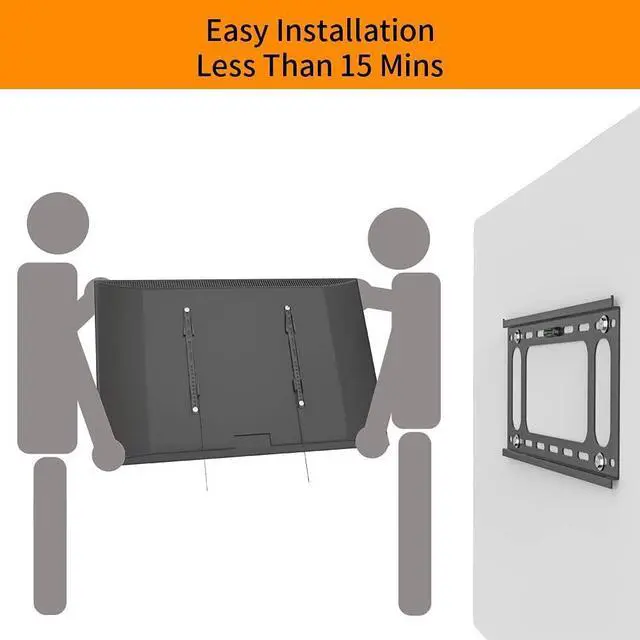 Alt view image 7 of 7 - Fixed TV Wall Mounts- Low Profile TV Bracket Mounts for Most 42-100" LED/LCD Flat Screen TVs, 0.63''Ultra Slim, Max.VESA 800X600, Up to 220lbs Capacity