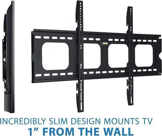 Alt view image 4 of 7 - Mount-It! Low-Profile TV Mount | Flush Large TV Wall Mount | Slim Fixed TV Mount for 42-70 in. Screen TVs | VESA Compatibility up to 850x450 | 220 lbs Capacity