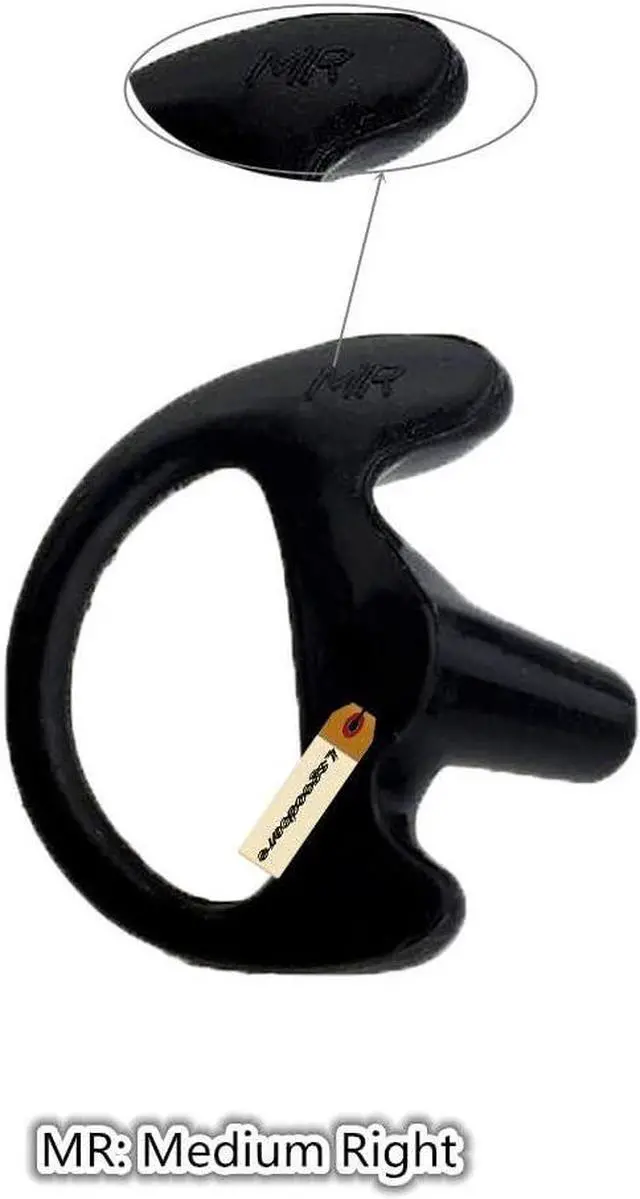 Alt view image 3 of 7 - Lsgoodcare 20Pcs Replacement Earmold Earbud Right Ear for Two Way Radio Acoustic Coil Tube Earpiece - Silicone Walkie Talkie Earmould Ear Buds Black Medium Soft Ear Piece