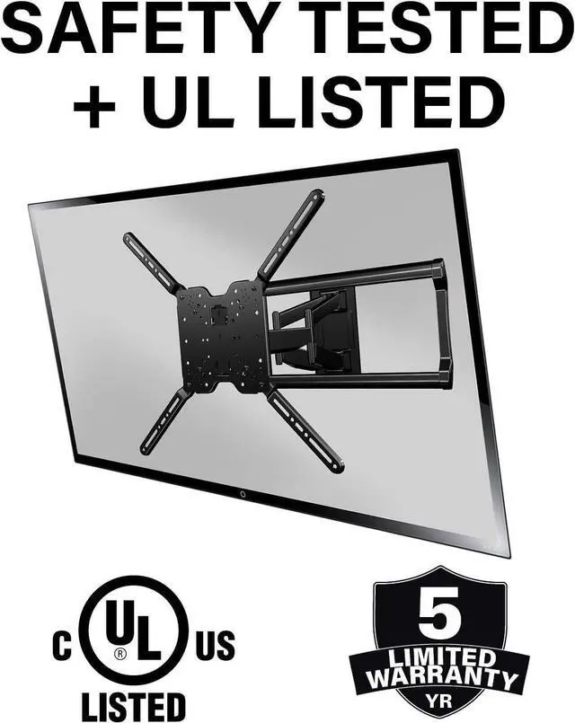 Alt view image 6 of 7 - SANUS Full Motion TV Wall Mount for TVs up to 90" - Premium Design Extends 24" with Fingertip Swivel and Tilt - Easy 20 Minute Install - OLF24