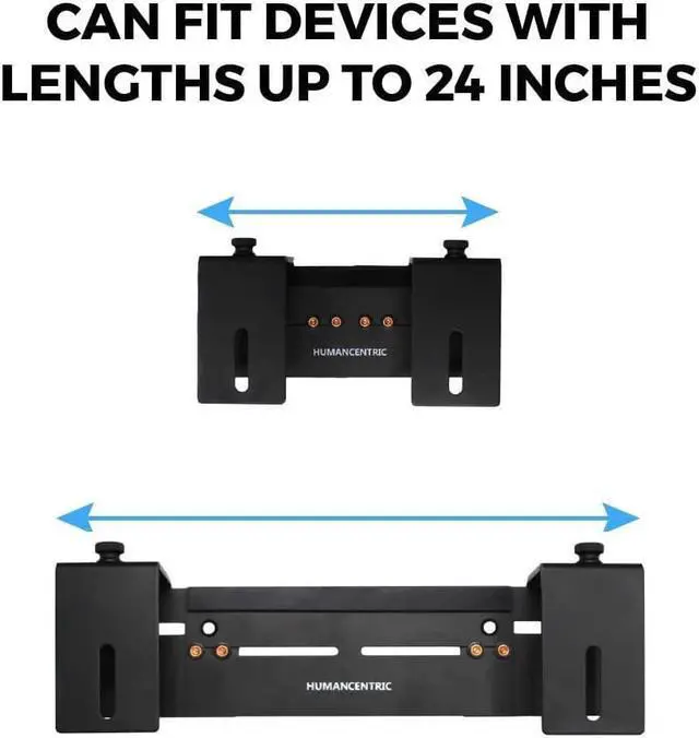 Alt view image 6 of 7 - HumanCentric Adjustable Device Wall Mount, Cable Box and Modem Bracket, Adjustable Wall Adapter for Small and Wide or Narrow Devices Like Cable Boxes, Modems, DVD Players on The Wall Behind TV