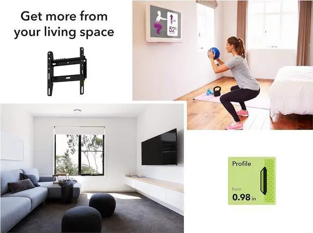 Alt view image 6 of 7 - AVF EL200B-A Flat to Wall Low Profile TV Mount Black, for Most 25, 28, 30, 32, 37, 39, 40 TV or Monitor, Universal Wall Mounting Bracket, VESA 50x50 to 200x200, Easy to Install
